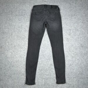 True Religion Denim‎ Casey Jeans Womens Size 26 Black Skinny Stretch Low Rise
